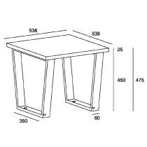 Tilston Wooden Square Lamp Table In Oak And Black