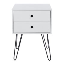 Outwell Telford Bedside Cabinet In White With 1 Drawer