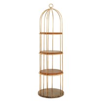 Fafnir Large Cage Design Bookshelf With Rose Gold Frame