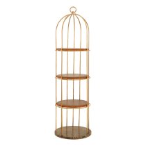 Fafnir Large Cage Design Bookshelf With Rose Gold Frame