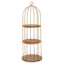 Fafnir Small Cage Design Bookshelf With Rose Gold Frame