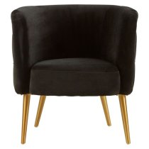 Intercrus Upholstered Fabric Tub Chair In Black