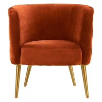 Intercrus Upholstered Fabric Tub Chair In Orange