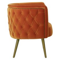 Intercrus Upholstered Fabric Tub Chair In Orange