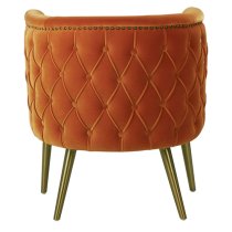 Intercrus Upholstered Fabric Tub Chair In Orange