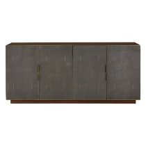 Fomalhaut Wooden Sideboard With Gold Metal Frame In Brown