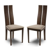 Calandra Solid Beech Dining Chair In Pair