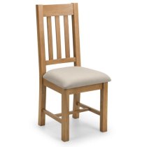 Hadia Waxed Oak Dining Chair In Pair