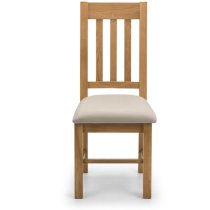 Hadia Waxed Oak Dining Chair In Pair