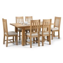 Hadia Waxed Oak Dining Chair In Pair