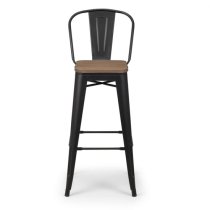 Gael Wooden Bar Stool In Mocha Elm