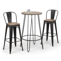 Gael Wooden Bar Stool In Mocha Elm