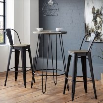 Gael Wooden Bar Stool In Mocha Elm