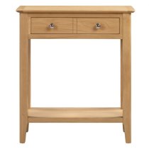 Callia Console Table In Oak With 2 Drawers