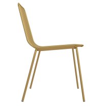 Cedar Gold Metal Wired Design Dining Chairs In Pair