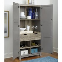 Carvers Wooden Storage Cabinet In Grey And Oak