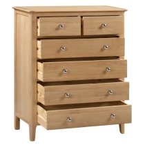 Callia Chest Of Drawers In Oak With 6 Drawers