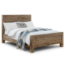 Hania Wooden Double Bed In Rustic Oak