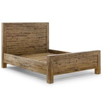 Hania Wooden Double Bed In Rustic Oak