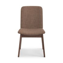 Kaiha Walnut Fabric Dining Chair In Pair