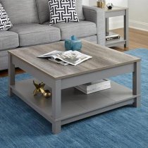 Cameron Wooden Coffee Table In Grey And Oak