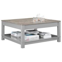 Cameron Wooden Coffee Table In Grey And Oak