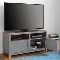 Cameron Wooden TV Stand In Grey And Oak