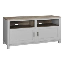 Cameron Wooden TV Stand In Grey And Oak