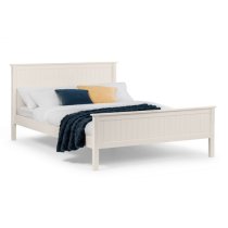 Madge Wooden Double Bed In Surf White