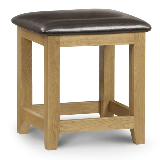 Mabli Dressing Table Stool With Waxed Oak Legs