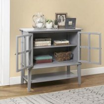 Franklyn Wooden Storage Cabinet With 2 Doors In Grey