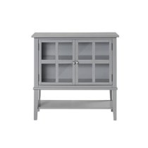 Franklyn Wooden Storage Cabinet With 2 Doors In Grey