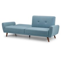 Macia Linen Compact Retro Sofabed In Blue