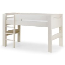 Paniz Wooden Midsleeper Bunk Bed In Stone White