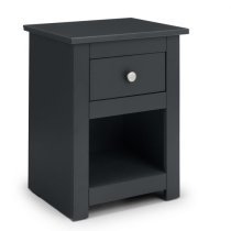 Raddix Wooden Bedside Cabinet In Anthracite With 1 Drawer