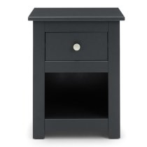 Raddix Wooden Bedside Cabinet In Anthracite With 1 Drawer