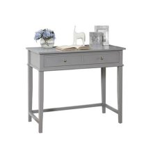 Franklyn Wooden Laptop Desk With 2 Drawers In Grey