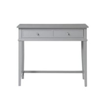 Franklyn Wooden Laptop Desk With 2 Drawers In Grey