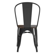 Findlay Wooden Dining Chairs With Metal Frame In Pair