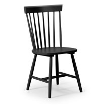 Takiko Black Lacquer Dining Chairs In Pair