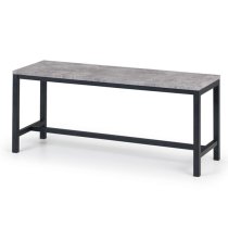 Salome Metal Dining Bench In Concrete Effect