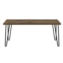 Ojai Wooden Coffee Table With Black Legs In Florence Walnut