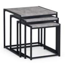 Staten Metal Set Of 3 Nesting Tables In Concrete Effect