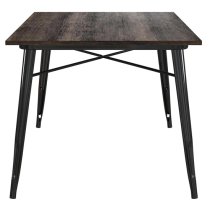 Findlay Wooden Dining Table With Black Legs In Brown