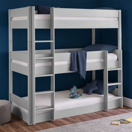 Taigi Wooden Bunk Bed In Dove Grey