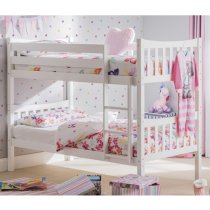 Zabby Wooden Bunk Bed In Bright White