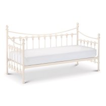 Vandana Metal Day Bed In Stone White