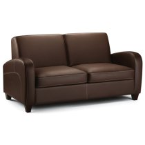 Varali Faux Leather Fold Out Sofa Bed In Chestnut