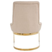 Azaltro Upholstered Linen Fabric Dining Chair In Natural