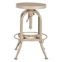 Dschubba Steel Industrial Style Adjustable Stool In Champagne